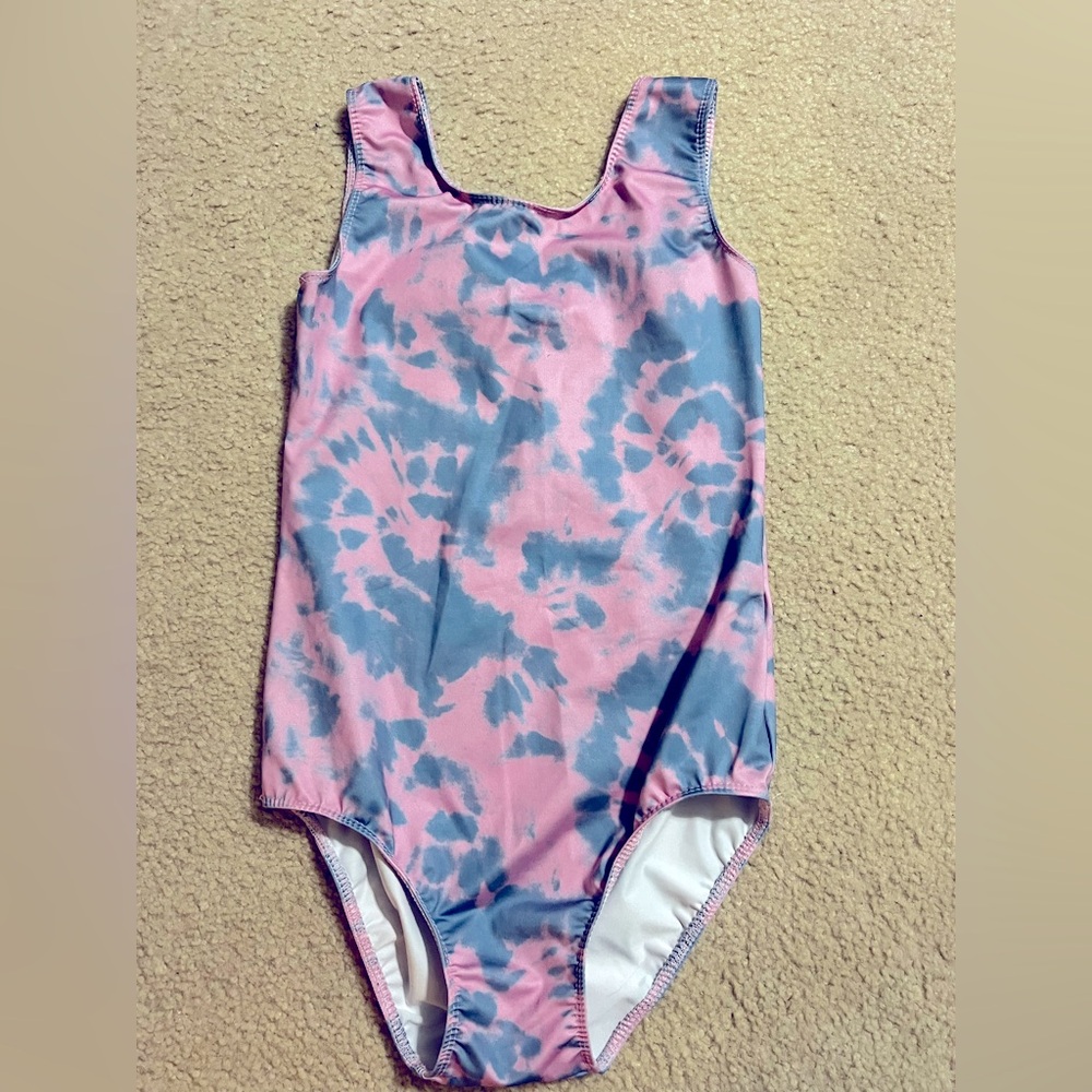 Pink and purple tie dye gymnastics Leo, size CXL